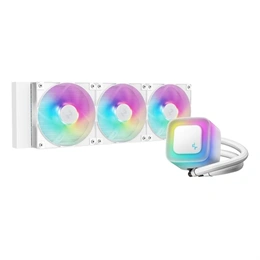 DeepCool LE360 WH V2 vízhűtés (360 mm radiátor, 2x120 mm ventilátor, 500-2100 rpm, max 31,6 dBA, LED, fehér)