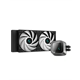 DeepCool LS520S Zero Dark vízhűtés (2x 120 mm ventilátor, 500-2250 rpm, PWM, LED, max. 32,9 dBA, fekete)