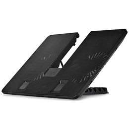 DeepCool U PAL notebook hűtőpad (2×140 mm ventilátor, 26,3 dB, max. 15,6", fém, fekete, USB)