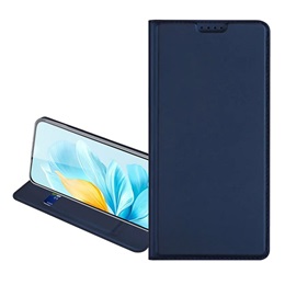Dux Ducis Skin Pro flip tok (bőr hatású, oldalra nyíló, kártyazseb, asztali tartó, sötétkék)