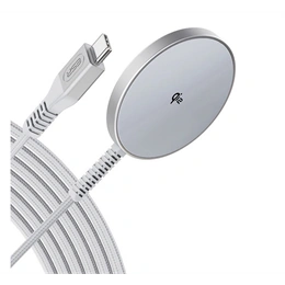 ESR HaloLock Qi2 asztali töltő Type-C (15W, vezeték nélküli, mágneses, ezüst)