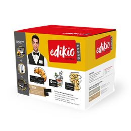 Edikio Guest Flex kártyanyomtató (USB & Ethernet, Edikio Plus SW, 100+100 fekete kártya, 1 fehér szalag - 1000 oldal)