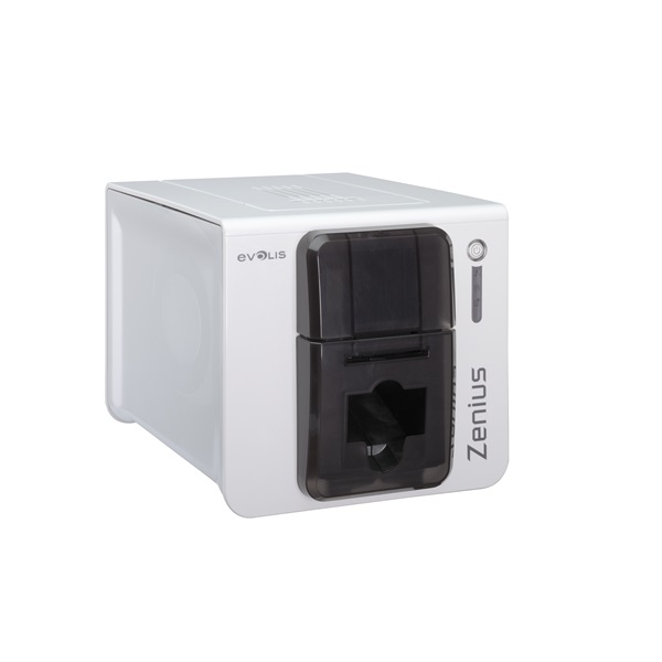 Evolis Zenius Expert egyoldalas kártyanyomtató (USB & Ethernet, fehér-barna, bővíthető)