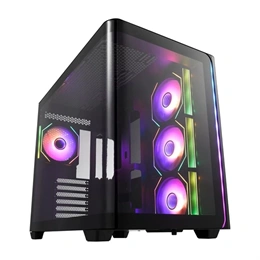 FSP M580-BA (midi torony, ablakos, ATX, fekete)