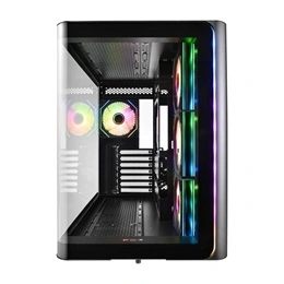 FSP M580-BA (midi torony, ablakos, ATX, fekete)