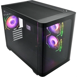 FSP S380 (midi torony, ATX, ablakos, fekete)