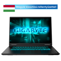Gigabyte Gaming A16 3VH (16" WUXGA (165Hz), AMD Ryzen 7 260 (8C/5.1Ghz), 16GB, 1TB SSD, RTX 5060, Magyar billentyű)