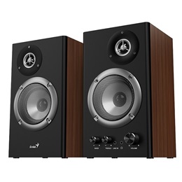 Genius SP-HF1200B 2.0 hangszóró (3,5 mm jack, 36W, fa, fekete)