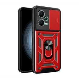 Gigapack Defender szilikon telefonvédő (ütésállóság, tartógyűrű, kameravédő, mágneses tartó, piros)
