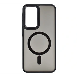 Gigapack szilikon telefonvédő (ütésálló, matt, kameravédő, MagSafe, fekete)