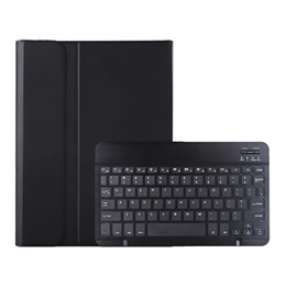 Gigapack tok álló (bőr hatású, flip, bluetooth billentyűzet, asztali tartó, QWERTY, angol nyelvű, ceruzatartó, fekete)