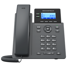 Grandstream GRP2602P VoIP 2 vonalas telefon (grafikus LCD kijelző, 4 SIP, 2xRJ-45, PoE, Wi-Fi)