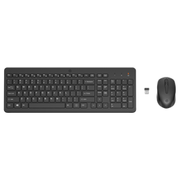 HP 330 billentyűzet és egér (HU, vezeték nélküli 2,4 GHz, optikai egér 1600 dpi, AAA akkumulátor, fekete)