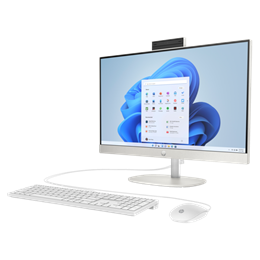 HP AIO 24-cr0010nn (23,8" FHD AG IPS, Intel Core i3-N300 2,4 GHz, 8 GB RAM, 512 GB SSD, fehér)