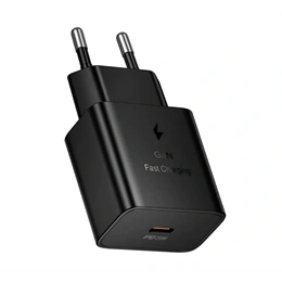 Hoco N76 hálózati töltő Type-C aljzat (25W, GaN, PD gyorstöltő, fekete)