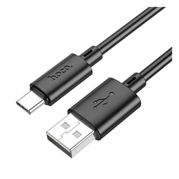Hoco X88 adatkábel (usb - type-c, 3A, gyorstöltő, 100cm, fekete)