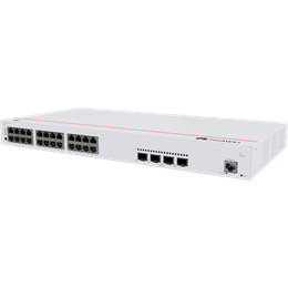 Huawei eKit S310-24P4X 24-port 1Gb PoE+ switch (400 W PoE, 4x10Gb SFP+, 1x konzol, iStack, Layer2+ menedzselt, rack, 1U)