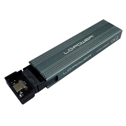 LC-Power LC-M2-C-MULTI-3 külső ház (M.2, NVMe/SATA, USB-C 3.2 Gen 2, antracit)