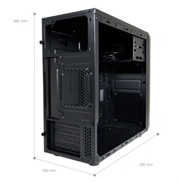 LC Power LC-2017MB-ON (micro torony, Micro-ATX, fekete)