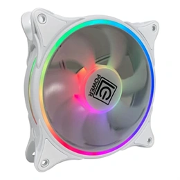 LC Power LC-CF-120-ARGB-W hűtő ventilátor (120 mm, FDB, 800-1300 rpm, 6 tűs, ARGB, fehér)