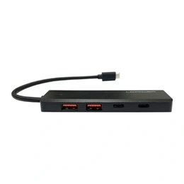 LC Power LC-HUB-U3-4-C USB hub (2x USB-A, 2x USB-C, 1x USB-C tápellátás, USB 3.2 Gen2x1 10 Gb/s)