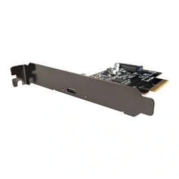 LC Power LC-PCI-C-USB32-2X2 PCIe adapter kártya (USB 3.2 Gen 2x2, USB-C, PCIe x4, külső NVMe M.2, LED, 20 Gb/s, fekete)