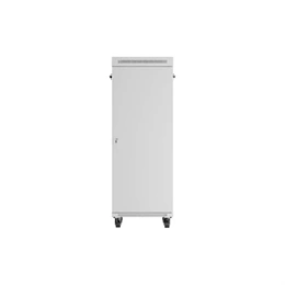 Lanberg 19" 32U szabadon álló rackszekrény (600x800 mm, üvegajtó, lapraszerelt, LCD kijelző, szürke)