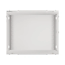 Lanberg 19" fali rackszekrény 9U (600x600, lapraszerelt, 600mm mély, edzett üveg, szürke)