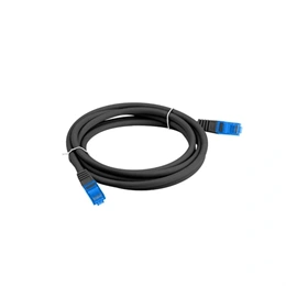 Lanberg CAT6a patch kábel (0,5 m, S/FTP, LSZH, CCA, fekete)
