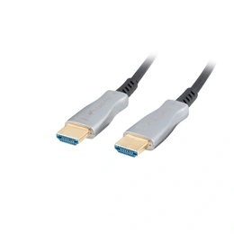 Lanberg HDMI kábel (v2.0, M/M, 100 m, optikai AOC, 18 Gb/s, fekete)