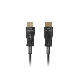 Lanberg HDMI v2.1 M/M AOC összekötő kábel (40 m, aktív optikai, Ultra High Speed, DSC, fekete)