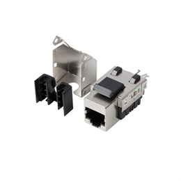 Lanberg Keystone modul (RJ45->LSA, CAT5E, FTP, 90°, ezüst)