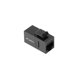 Lanberg Keystone toldó RJ45->RJ45 (CAT5E, U/UTP, PoE, fekete)