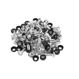 Lanberg M6 rögzítőcsavar készlet rack szekrényhez (20 db, M6 menet, csavarhossz 20 mm, rozsdamentes acél csavarok, feket