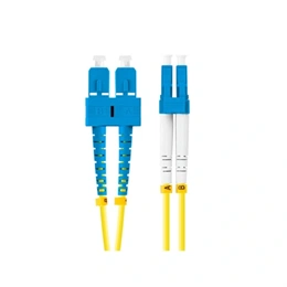Lanberg Optikai patch SM SC/UPC-LC/UPC duplex 1 m (LSZH, G657A1, 3 mm, sárga)