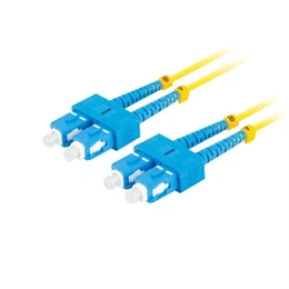 Lanberg Optikai patch kábel (SC/UPC-SC/UPC duplex, 5 m, SM G657A1, 3 mm, LSZH, sárga)