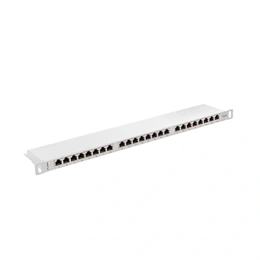 Lanberg Patch Panel (19", 0,5U, 24 port, CAT6, árnyékolt, szürke)