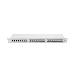Lanberg Patch Panel (19", 1U, 24 port, CAT6, árnyékolt, szürke)