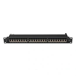 Lanberg Patch Panel (19", 1U, 24 port, CAT7, FTP, fekete)