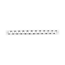 Lanberg Patch Panel (19", 1U, 24 port, üres, tehermentesítő, szürke)