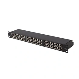 Lanberg Patch Panel (19", 1U, 48 port, CAT5e FTP, fekete)