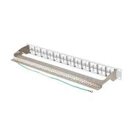 Lanberg Patch Panel (19", 1U, 48 port, FTP, tehermentesítő, szürke)