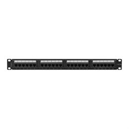 Lanberg Patch Panel (19", 1 U, 24 port, CAT6A UTP, fekete)