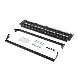 Lanberg Patch Panel (19", 2U, 48 port, CAT6, fekete)