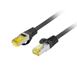 Lanberg S/FTP CAT6a patch kábel (1 m, fekete)