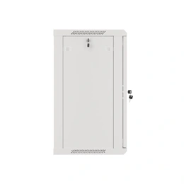 Lanberg fali rackszekrény 15U (19", 600x450 mm, edzett üvegajtó, lapraszerelt, szürke)