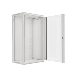 Lanberg fali rackszekrény (19", 22U, 600x450 mm, lapraszerelt, szürke)
