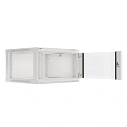 Lanberg fali rackszekrény (19", 6U, 600x600, üvegajtó, lapraszerelt, szürke)