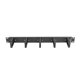 Lanberg gyűrűs kábelrendező panel (19", 1U, 5 műanyag gyűrű, fekete)