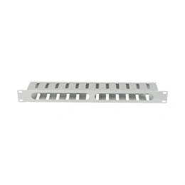 Lanberg kábelrendező (19", 1U, levehető fedél, átvezető nyílás, 70mm mély, szürke)